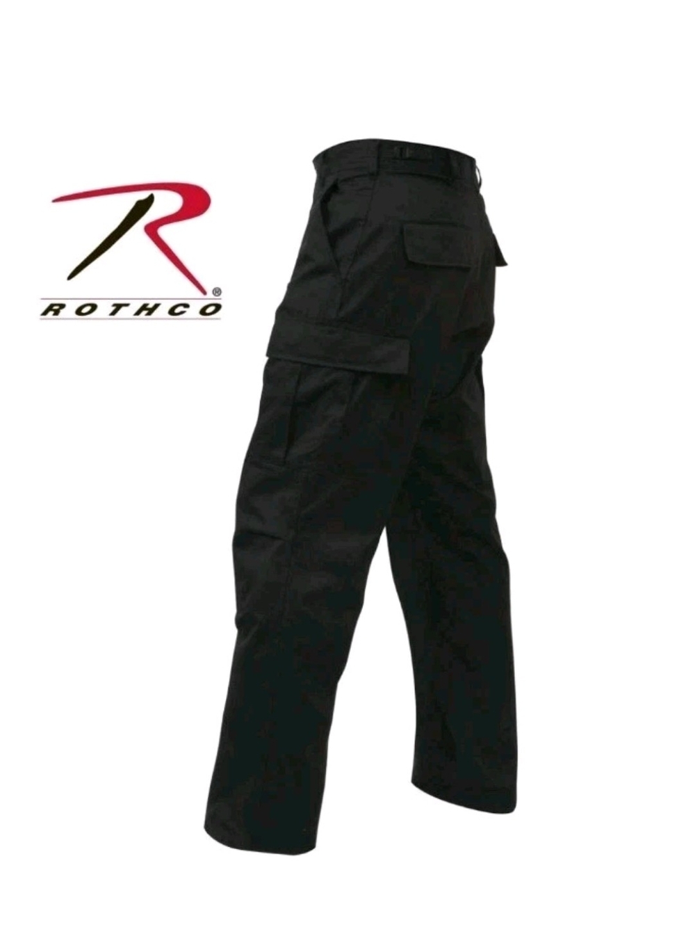 Rothco Men's Tactical Cargo Pants - Black XL WAIST 39-43 INSEAM 29-32